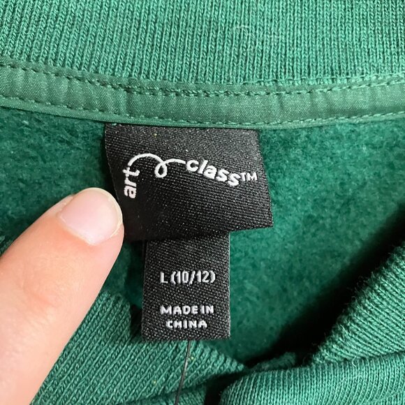 NWT Art Class Boys Large Green L-Sleeves Ribbed Cuffs Snap Buttons Bomber Jacket - Picture 6 of 13